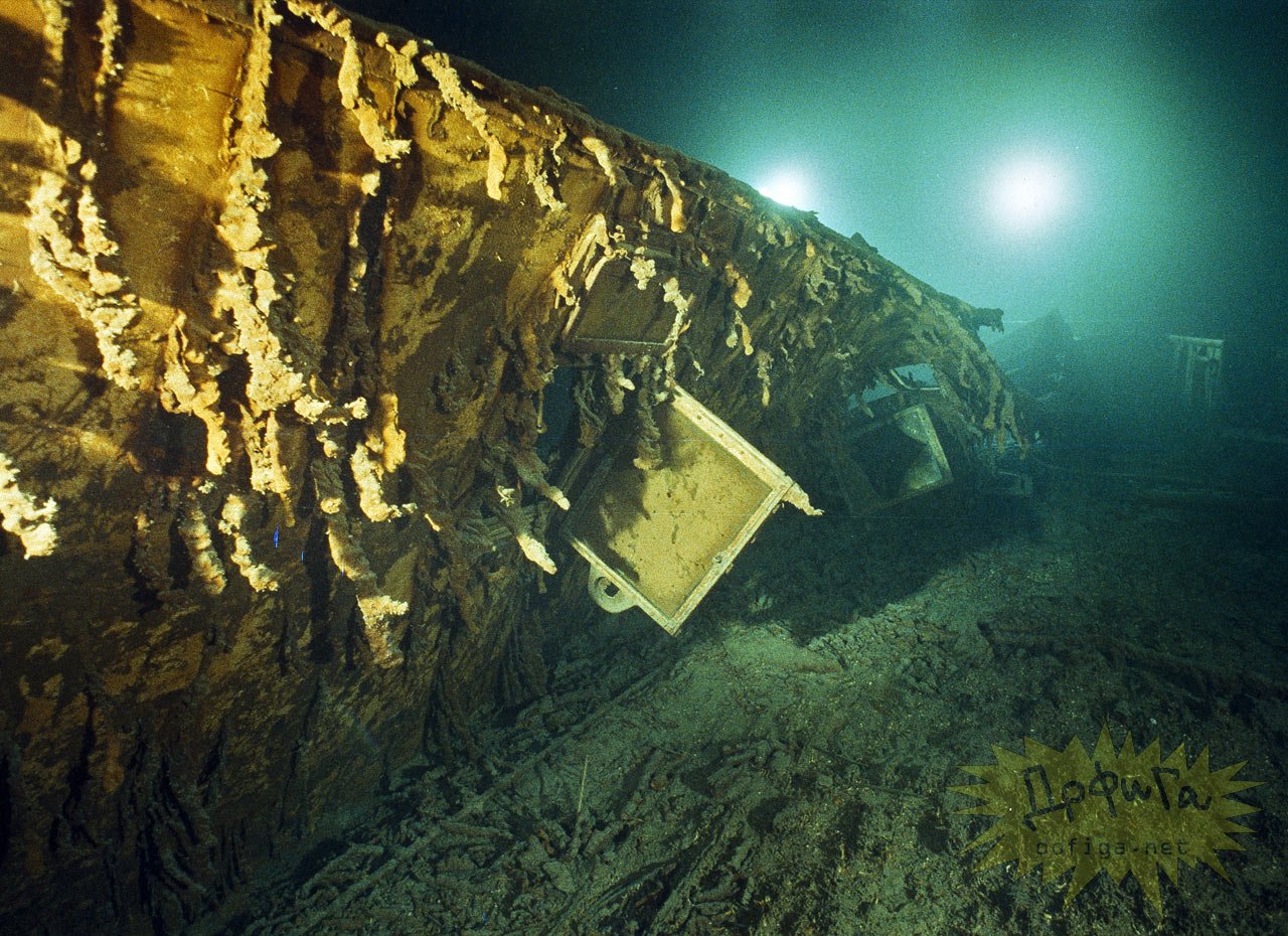 Снимки затонувшего Титаника под водой